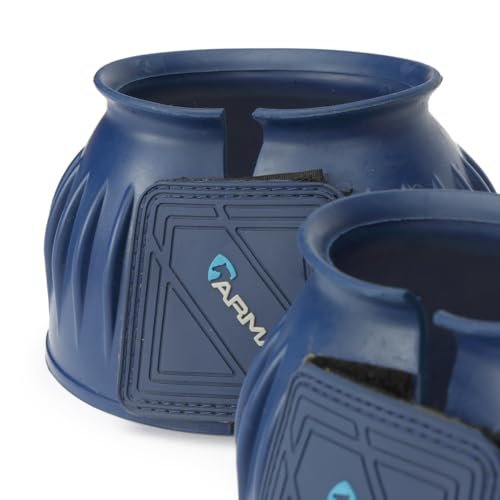 Shires Arma Overreach Bell Boots - 6mm Rubber Shock Absorbing Double Touch-Close - Multiple Sizes Royal Blue/Full