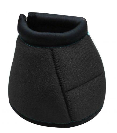 Showman Elite Equine Bell Boots - color: Black, size: Large