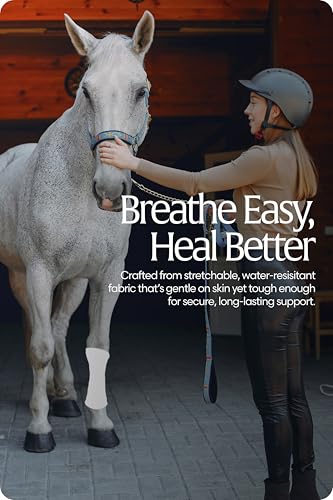 Equinavia 20 Pack Self Adhesive Bandage Wrap, 4 Inch Vet Wrap for Horses - color: White
