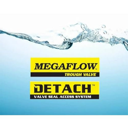 Jobe Valves J-MFV0075DLT 82026 Megaflow Valve 3/4", Yellow/Black – High Flow Float Valve for Livestock Water Troughs, Up to 90 GPM, Underwater Mount, GF Nylon Construction - size: 4 Pack