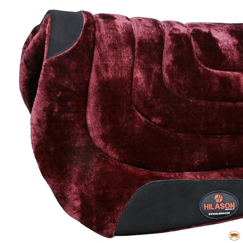 HILASON Western Endurance All Purpose Horse Fleece Saddle Pad - color: Wine