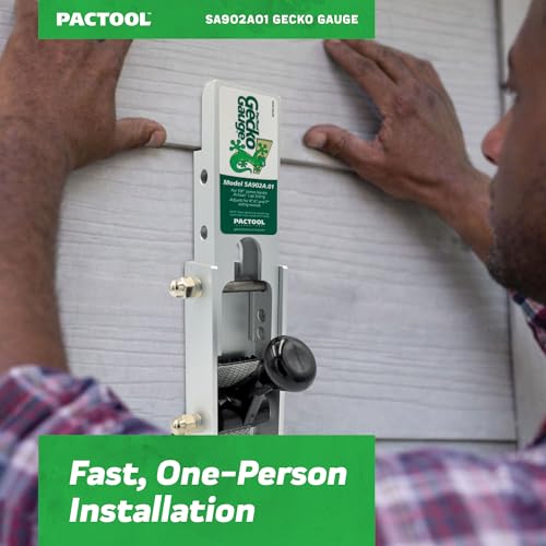 PacTool Gecko Gauge Artisan Kit - 5/8" Fiber Cement Siding & Hardie HZ6 - size: 5/8” Thickness for Hardie Artisan Siding, style: ALUMINUM