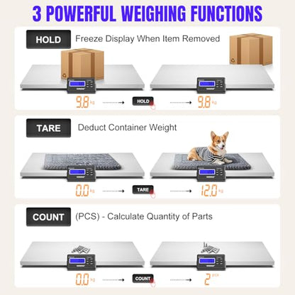 Precision Livestock Scale,1100lb×0.2lb Large Dog Scale (40.5"×20.6") - size: 40.5"×20.5"