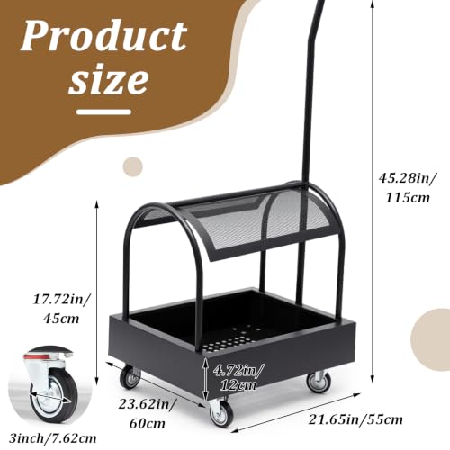 Metal Rolling Saddle Rack Cart with Basket Storage Box Built-in Grooming Organizer Fits Western English Saddles 360° Swivel Wheels Heavy Duty Caster for Tack Room, Bridle, Horse Lovers, Cowboy