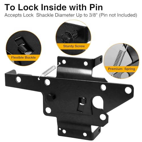 Self-Locking Gate Latch for Wooden Fence - Heavy Duty Automatic Gate Lock Gravity Door Latch Hardware for Secure Pool, Yard,Outdoor Garden, Metal Gates Vinyl Fences