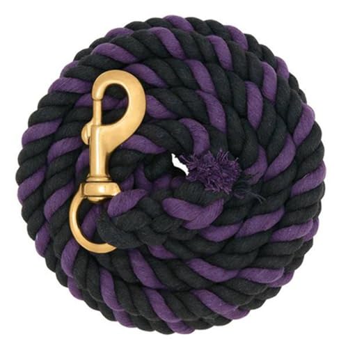 Weaver Equine Cotton Lead Rope with Brass Plated 225 Snap, 5/8" x 10'