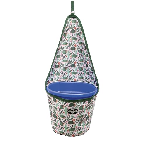 Professional's Choice Hanging Bucket Holder | Fits 5 Gallon Bucket | Hang Water Bucket on Trailer for Horses | 600D Polyester | Armadillos - color: Armadillos