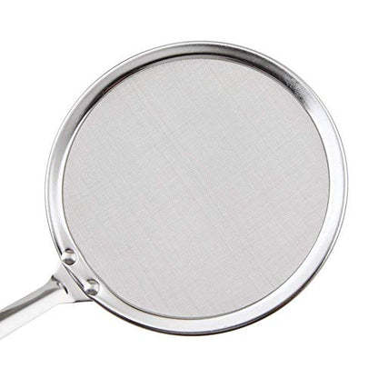 MyLifeUNIT Fine Mesh Strainer, 4 Pack Stainless Steel Skimmer Spoon for Hot Pot Foam and Grease