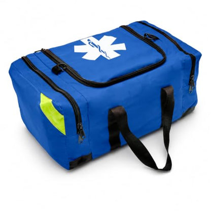 NOVAMEDIC NM-4124 Empty Trauma First Aid Medical Bag, 21"x15"x5", Multi Compartment First Responder Carrier for EMT, Paramedics, Emergency and Medical Supplies Kit, Lightweight and Durable (Blue) - color: Blue