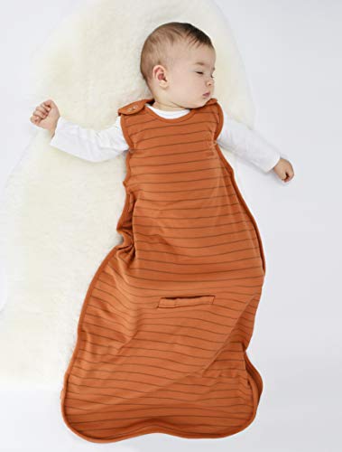 Woolino Toddler Sleep Sack, 4 Season, Merino Wool and Organic Cotton, Baby Sleep Bag, 2-4 Years, Rust - color: Rust