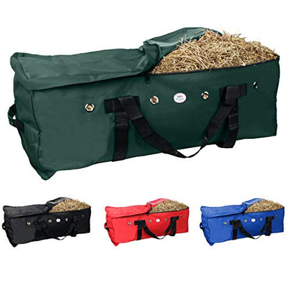 Majestic Ally 1200 D Nylon Fabric Large 44” x 20” x 16” and Extra Large 52" x 27" x21" Heavy-Duty Hay Bale Storage Bag (Hunter Green, Large) - color: Hunter Green, size: Large