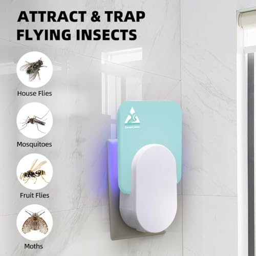 36 Pcs Sticky Refill Glue Cards, Compatible with Safer Home SH502, Dynatrap DT3005W-DS3, DT23005-06, Targets Moth, Fly, Mosquito, Gnat and More, Safe and Super Sticky (Aqua Blue) - color: Aqua Blue