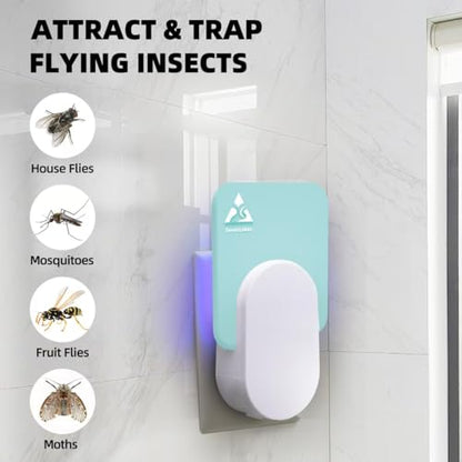 36 Pcs Sticky Refill Glue Cards, Compatible with Safer Home SH502, Dynatrap DT3005W-DS3, DT23005-06, Targets Moth, Fly, Mosquito, Gnat and More, Safe and Super Sticky (Aqua Blue) - color: Aqua Blue