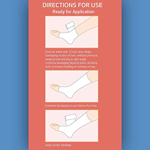 Flexible Unna Boot Fabric Bandages with Zinc and Calamine, First Aid Kit Emergency Supplies, Ankle Brace Compression Bandage Wrap, Wound Care Supplies, 4 Inches X 30 Feet - size: Pack of 12, style: 4" Zinc and Calamine