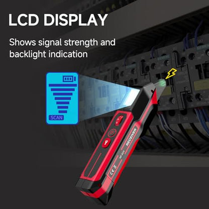 NOYAFA NF-824 Circuit Breaker Finder with LCD Display & GFCI Outlet Tester | Rechargeable NCV AC Electric Tester Circuit Tracer Tool with Flashlight & Adjustable Sensitivity