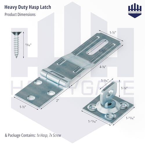 Swivel Staple Safety Hasp Latch Lock with Twist Knob, Silver 1pcs - color: Silver