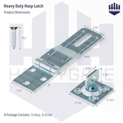 Swivel Staple Safety Hasp Latch Lock with Twist Knob, Silver 1pcs - color: Silver