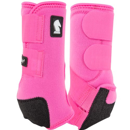 Classic Equine Legacy2 Support Boots, Hind (Hot Pink, Medium) - color: Hot Pink, size: Medium