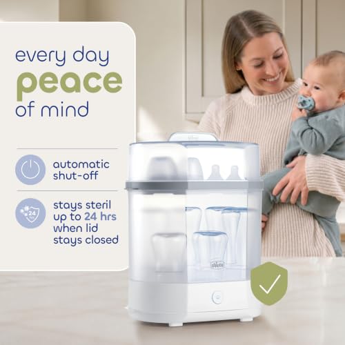 Chicco 3-in-1 Electric Steam Sterilizer for Baby Bottles & Accessories - size: Countertop Sterilizer, style: 3-in-1 Modular Sterilizer - New Model