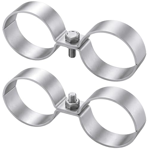 Tudomro 2 Sets 2-3/8" Chain Link Fence Panel Clamps, Dog Kennel Clamp