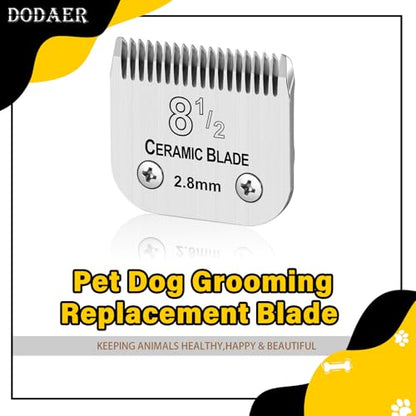 8 1/2 Dog Grooming Ceramic Blade,Compatible with Andis ,Oster A5,Wahl KM10 - color: Silver, size: 8 1/2 blade 2.8mm