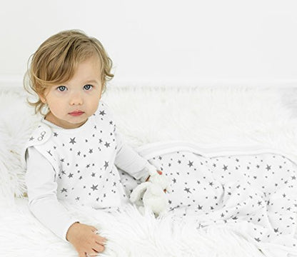 Woolino Toddler Sleeping Sack, 4 Season, Merino Wool and Organic Cotton, Baby Sleep Bag, 2-4 Years, Stars - color: Stars