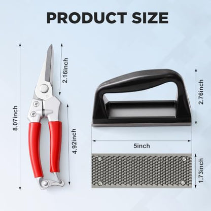 Goat Hoof Trimmers Shears Kit with Rasp, Sheep Care Tool Red Black - color: Red Trimmers Black Rasp