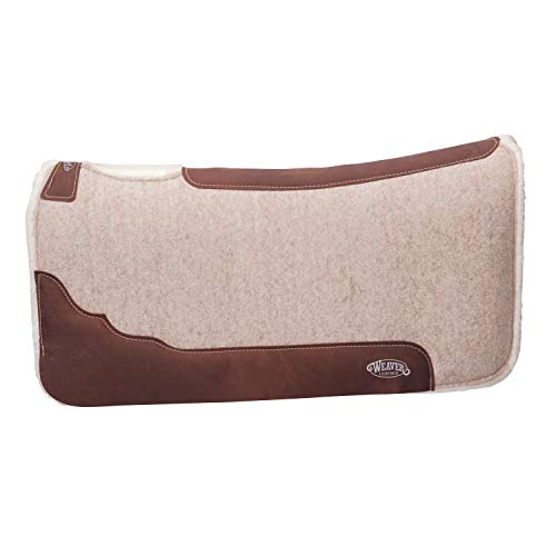 Weaver Leather 35-9329 Contoured Wool Blend Felt Saddle Pad, Tan