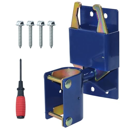 S16100300 Heavy Duty Two Way Gate Latch 1-5/8" to 2" Diameter, Blue - color: 1XS16100300