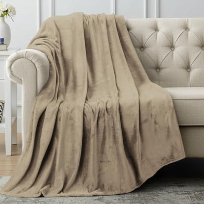 Utopia Bedding Ultra Soft Fleece Bed Blanket Throw Size Camel (50x60 Inch) - color: Camel, size: Throw (50x60 Inch)