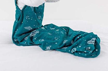 Woolino 4 Season Toddler Sleeping Bag, Merino Wool and Organic Cotton Baby Sleep Bag Sack, 2-4 Years, Space (Glow In The Dark) - color: Space (Glow In The Dark)