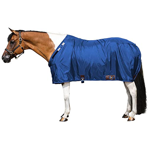 Dura-Nylon Horse Stable Sheet | Ultimate Comfort & Protection Horse Sheet | Keeps Coats Smooth & Shiny - color: Royal, size: Horse Size 72, style: V-Free | Closed Front | Legstrap