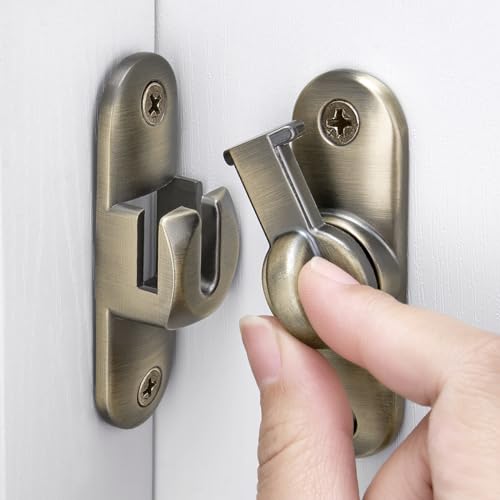 Bronze 90/180 Degree Barn Door Latches,Flip Gate Lock - color: Bronze