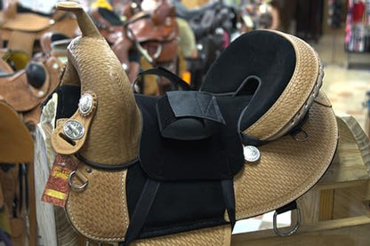 HILASON Western Anti Slip Grip Horse Saddle Seat Cover Black - size: X-Large