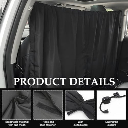 Car Privacy Curtain, Vehicle Privacy Blackout Curtain Sun Shade Cover, Auto Sunshade Screen Cover Blocks Light for Sleeping Camping Fit Sedan SUV Truck, Car Accessories - color: 1pcs