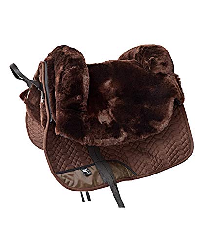 Engel Sheepskin Lined Bareback Pad - Western - color: brown brown