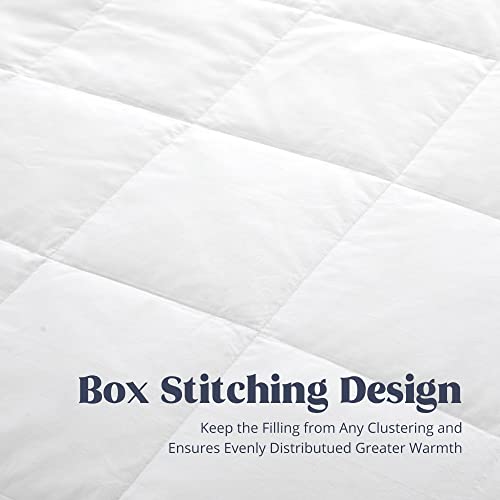 puredown® Blankets King Size - Soft Lightweight Down Blanket for Bed, Cozy Warm Luxury Bed Blanket with Satin Trim, White (108"X90") - color: 01 White, size: King