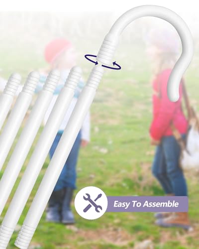 Poen Shepherds Hook Costume Staff 5ft Plastic Walking Cane - color: White