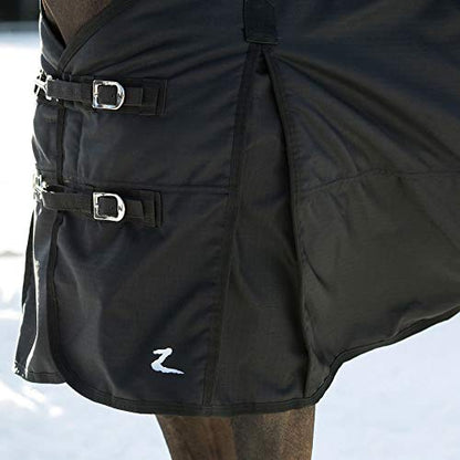 HORZE Nevada 1200D Lightweight Waterproof Horse Turnout Rain Sheet (No Fill) - Black - 81 in - size: 81 in