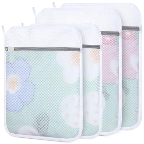 4-Pack Durable Honeycomb Mesh Laundry Bags for Delicates, 2L + 2XL - color: 120gsm Honeycomb Mesh, size: 2L+2XL