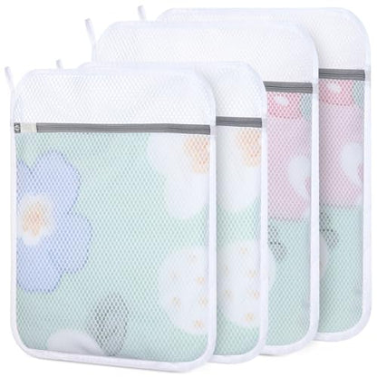 4-Pack Durable Honeycomb Mesh Laundry Bags for Delicates, 2L + 2XL - color: 120gsm Honeycomb Mesh, size: 2L+2XL