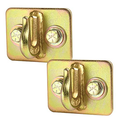 5/16" G70 Tractor Bucket Grab Hook, 18,800lbs Break Strength, Bolt-On Forged Steel, No Backer Plate, Gold