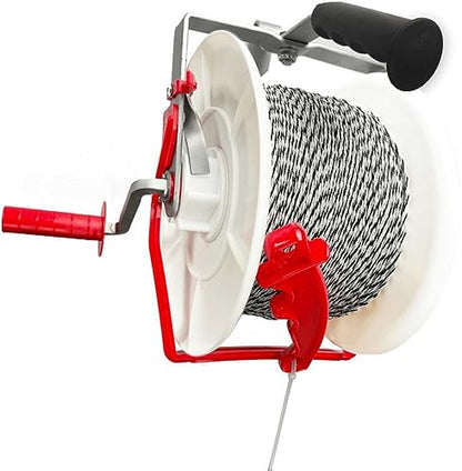 2 Pack 3:1 Geared Electric Fencing Standard Reel with 1969ft Premium Polywire 6 Conductors Plus 2 Free 8 inch Insulgrip - size: 6 conductors x 1969 feet x 2 standard reel