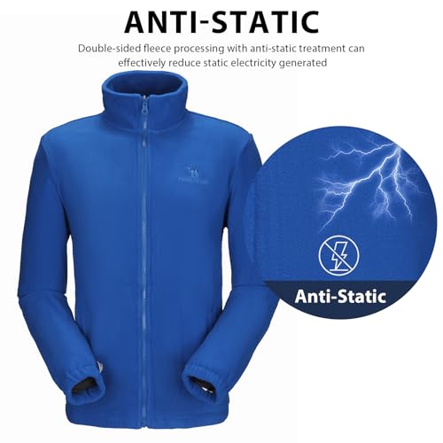 CAMEL CROWN Men's Ski Jacket 3 in 1 Waterproof Winter Jacket Snow Jacket Windproof Hooded with Inner Warm Fleece Coat - color: Blue B612, size: Medium