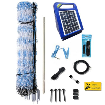 42" x 164' Standard Electric Poultry Netting Solar Kit | All-in-One Electric Fence Kit for Backyards, Homesteads, Farms, and Ranches - style: All-In-One Solar Kit