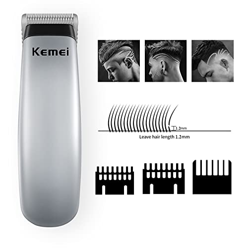 KEMEI Mini Clippers Trimmer Groomer Cordless Self-Haircut Kit Styling Shears with Stainless Steel | Cordless Self-Haircut Kit, Beard Trimmer Barber Clipper, KM-666