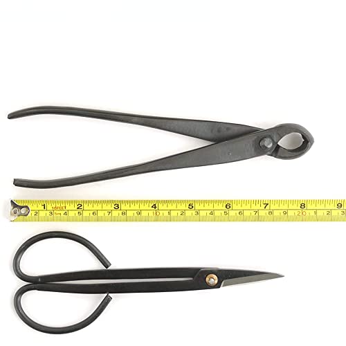BambooMN Bonsai Basics Set - 8" Knob Cutter and 7.2" Trimming Shear - 1 Set - color: Knob Cutter & Trimming Shear Set, size: 1