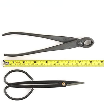 BambooMN Bonsai Basics Set - 8" Knob Cutter and 7.2" Trimming Shear - 3 Sets - color: Knob Cutter & Trimming Shear Set, size: 3