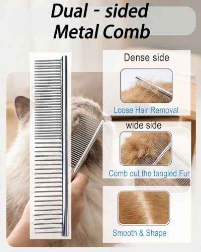 Undercoat Rake for Dogs & Cats, White - color: White