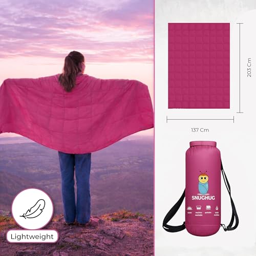 Puffy Blanket for Cold Weather - Down Camping Blanket with Sustainable Insulation, Lightweight & Warm Outdoor Camping Quilt, Water-Resistant, Compact & Packable